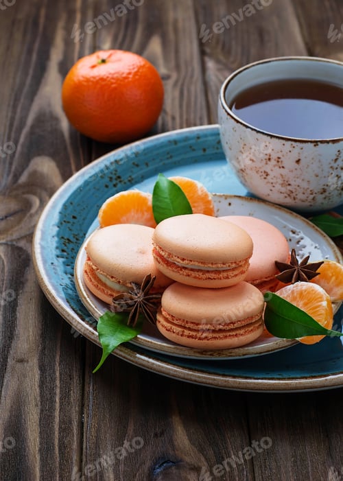 Preview: French macaroons with tangerine
