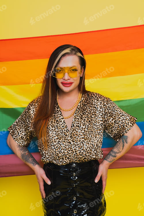 Preview: Transgender man fights for human rights, lgbt concept