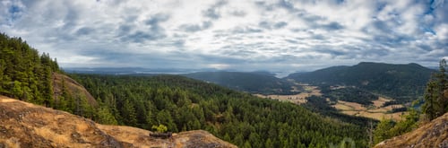 Preview: View of Salt Spring Island and farms from the top of Mt. Maxwell