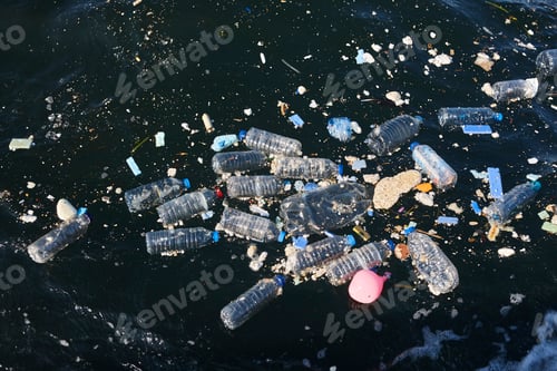 Preview: Plastic bottles in the sea. Waste and pollution. Environmental problems