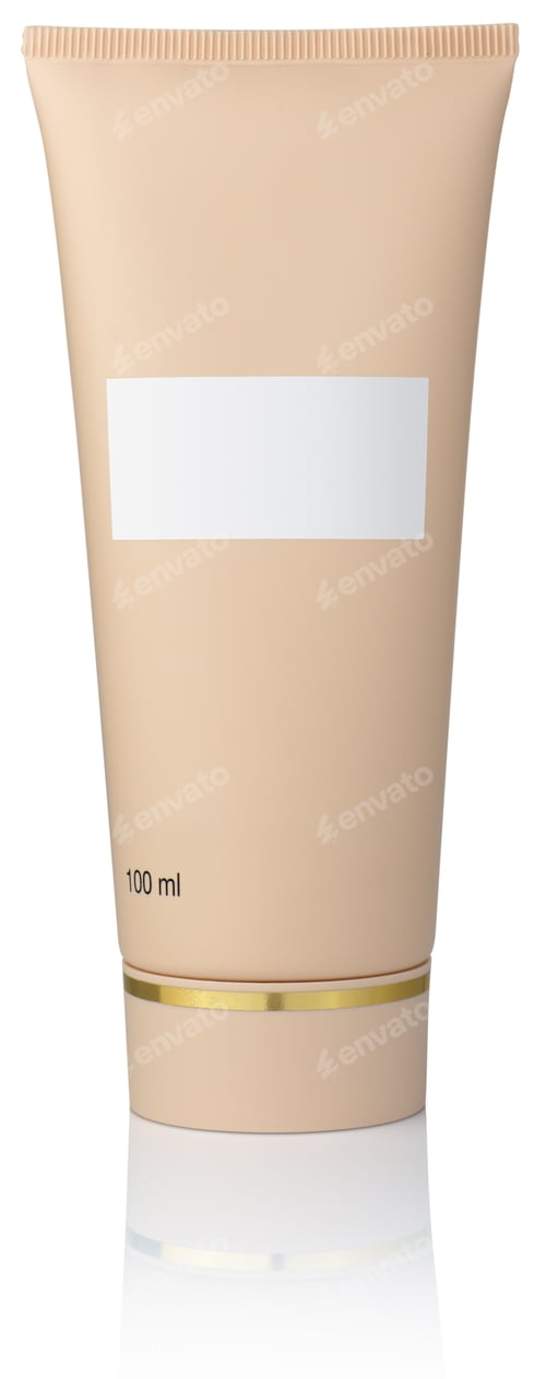 Preview: Cosmetic Cream in a Tube on White Background