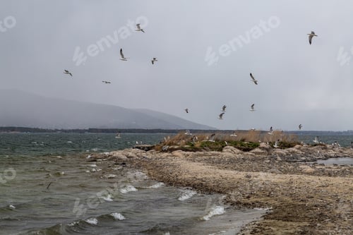 Preview: Armenia, lake Sevan, view from the mountain