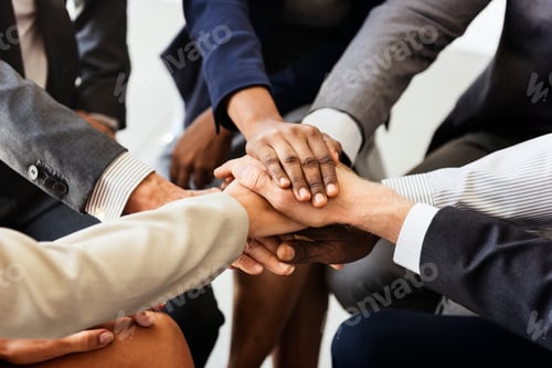 Preview: Business people joined hands together as teamwork