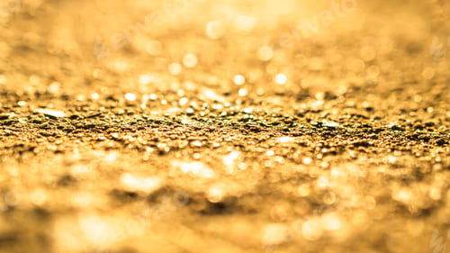 Preview: Gold Orange Blur Glitter Effect Bokeh Light Background
