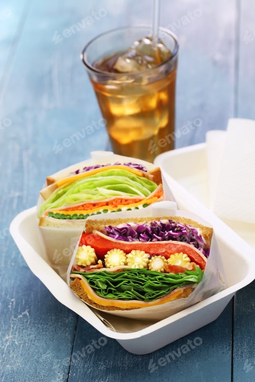 Preview: homemade thick veg sandwich