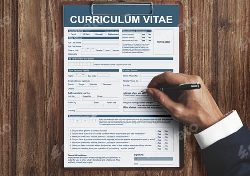 Preview: Curriculum Vitae Resume Job Application Concept