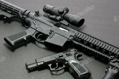 Preview: Handgun with rifle