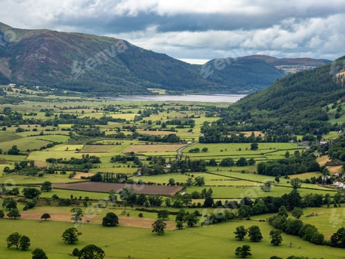 Preview: View of Bassenthwaite Lake from Lattrig moorland, England