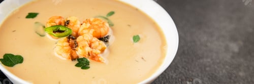 Preview: Tom kha soup shrimp, coconut milk, miso paste tasty seafood snack fresh food