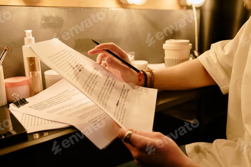 Preview: Reading Document in Cozy Modern Desk Setup