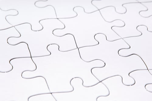 Preview: Blank Jigsaw Puzzle Pieces Connected