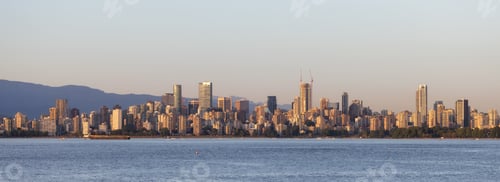 Preview: City Buildings on the West Coast of Pacific Ocean. Downtown Vancouver