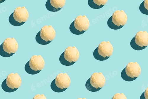 Preview: Ice cream scoops in food pattern