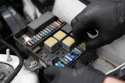 Preview: Expert Car Mechanic Inspecting and Replacing Fuses
