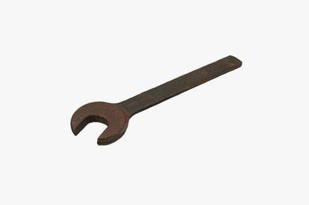 Preview: Aged Iron Spanner with Heavy Rust