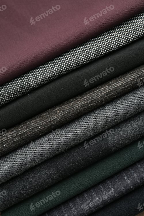 Preview: Collection of Fine Fabric Samples in Varying Colors