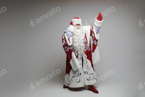 Preview: picture of old santa claus points to something up