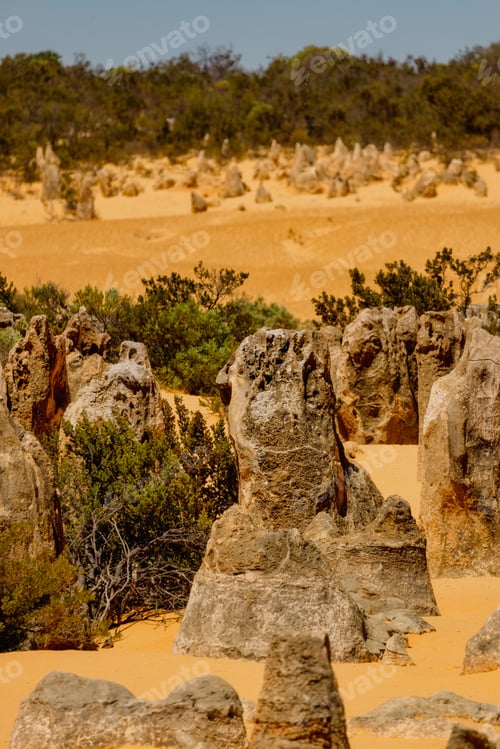 Preview: Limestone formations in the Pinnacles Desert. Western Australia
