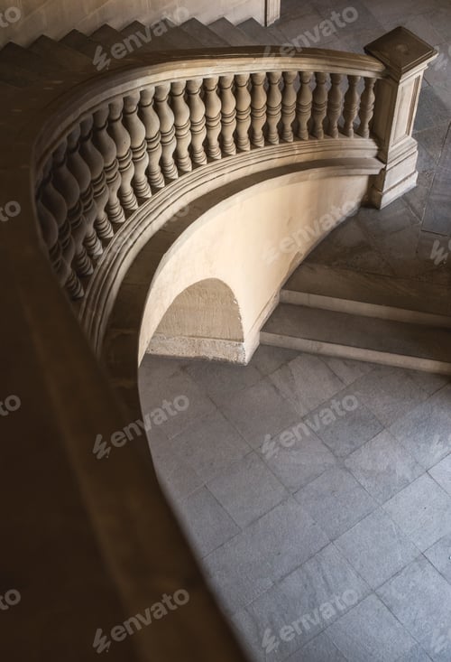 Preview: Old stone stairs with decoration