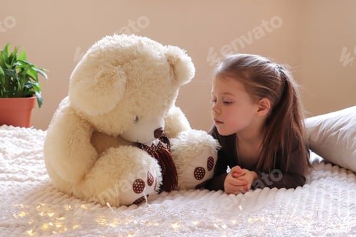 Preview: sadness, teddy-bear, boredom, emotions, little-girl, different-emotions, girl