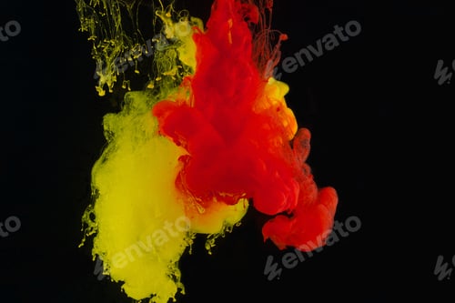Preview: Color abstraction on a black background