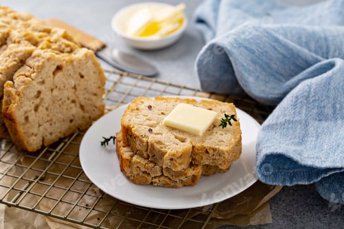 Preview: Beer bread on a cooling rack