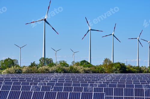 Preview: Solar panels and wind energy plants