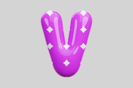 Preview: Inflated Letter V