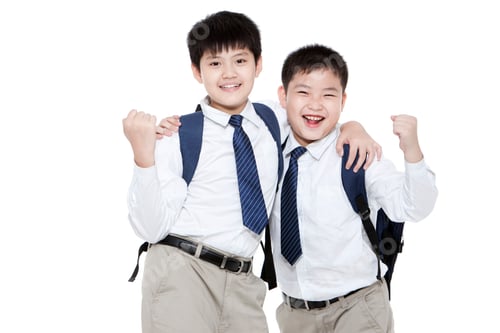 Preview: Intimate schoolboys punching the air happily