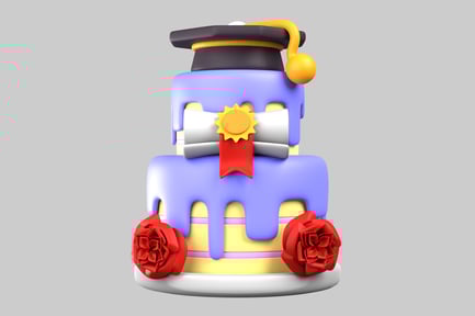 Preview: Graduation cake with diploma
