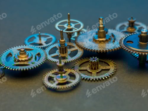 Preview: Gears and cogs clock