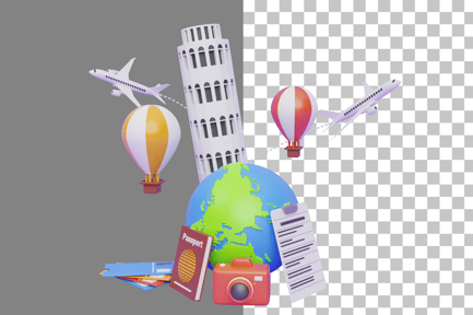 Preview: Tourism and Travel Plan to Trip 3D Icon