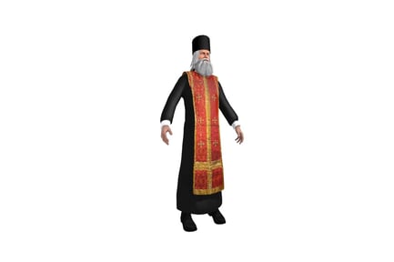 Preview: Orthodox priest in traditional robe and hat