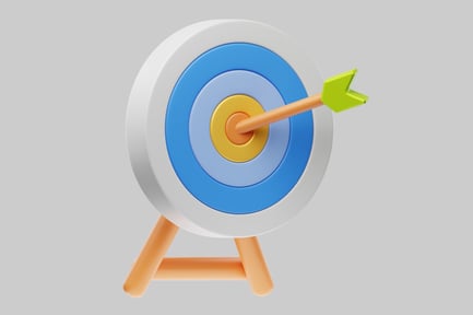 Preview: Circular target with blue, white, yellow, and orange colors.