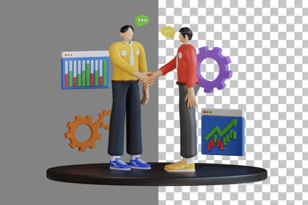 Preview: Business Partner Shaking Hand 3D Illustration