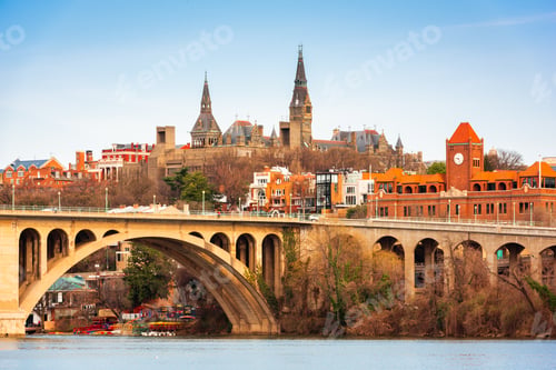 Preview: Georgetown, Washington DC, USA Skyline on the Potomac River