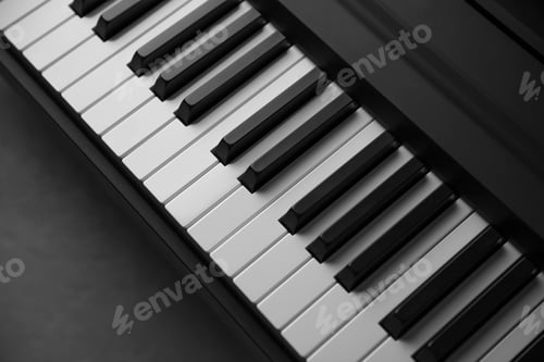 Preview: Close up of piano keyboard
