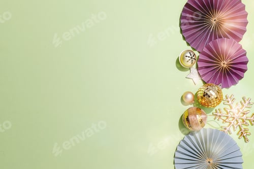 Preview: Christmas deco with baubles on bright