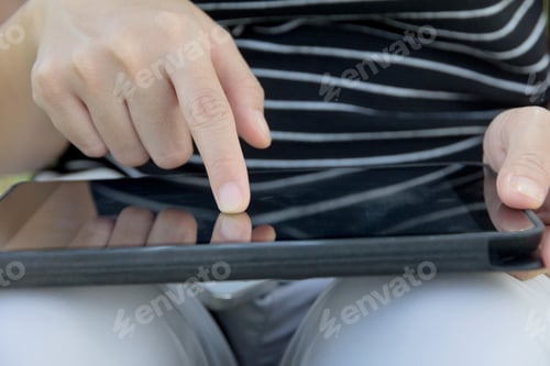 Preview: People using digital tablet,Social Media Life
