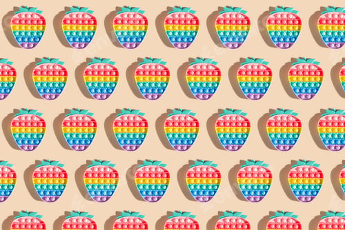 Preview: Pattern Rainbow Pop It Bubble Sensory Fidget Toys