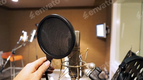 Preview: Microphone with shockmount and pop filter