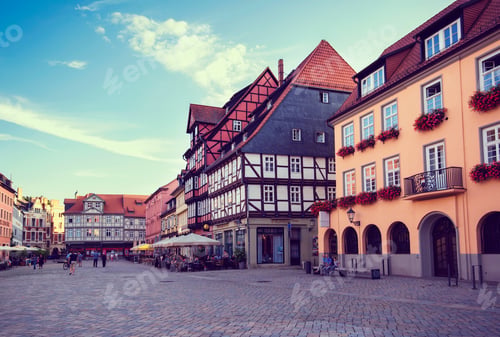Preview: Market Square of the historic city of Quedlinburg, Germany