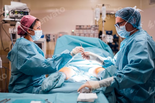 Preview: Team of Doctors Performing Surgical Procedure in Hospital