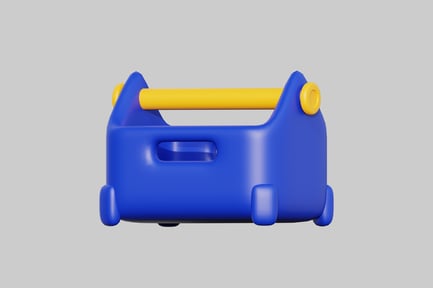 Preview: Blue tool box with yellow handle