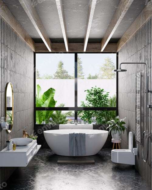 Preview: Modern Bathroom interior design.
