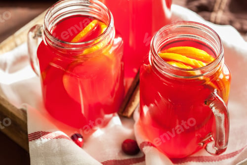 Preview: hot cranberry tea with orange cinnamon warming drink