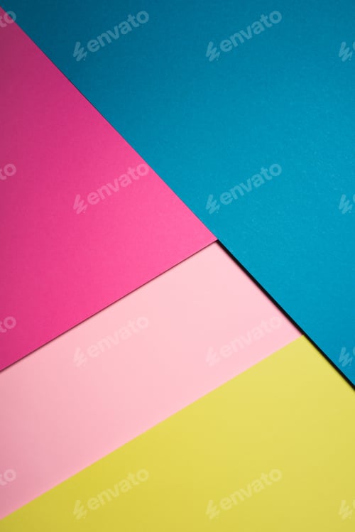 Preview: top view of colorful surfaces composition
