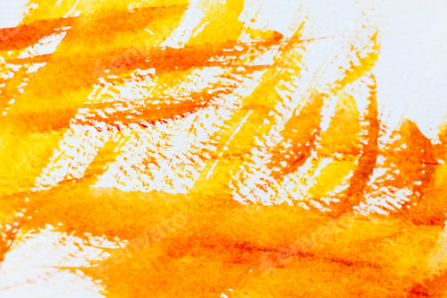 Preview: Abstract Watercolor Brushstrokes in Shades of Orange and Yellow
