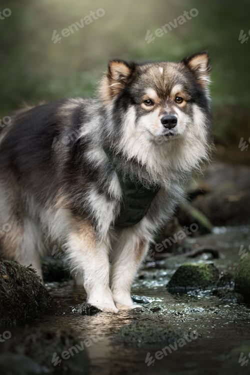 Preview: Portrait of a young Finnish Lapphund dog