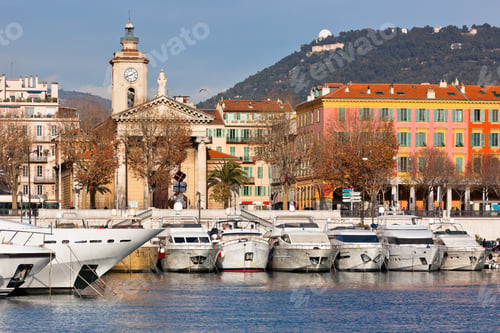 Preview: View on Port of Nice and Luxury Yachts, France